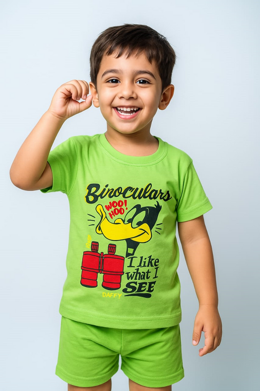 Soft Cotton Jersey T-Shirt & Shorts Set for Kids - Stallion freedom